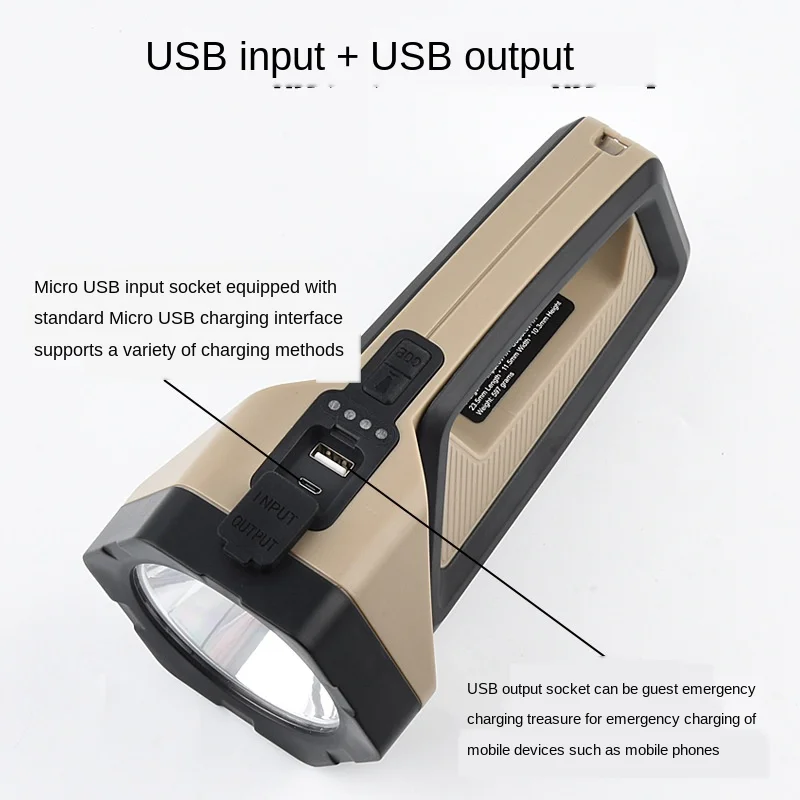 

Super Bright LED Spotlight Strong Outdoor Portable Searchlight Rechargeable Multifunctional Household Waterproof Flashlight