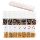 Открытые соединительные кольца для ожерелья, браслета, ювелирных изделий, 1370 шт.компл., 3, 4, 5, 6, 7, 8, 10 мм