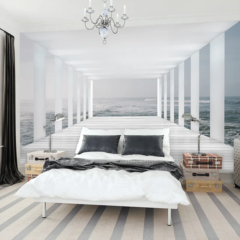 3D визуальный эффект расширение пространство обои для компании офиса фон