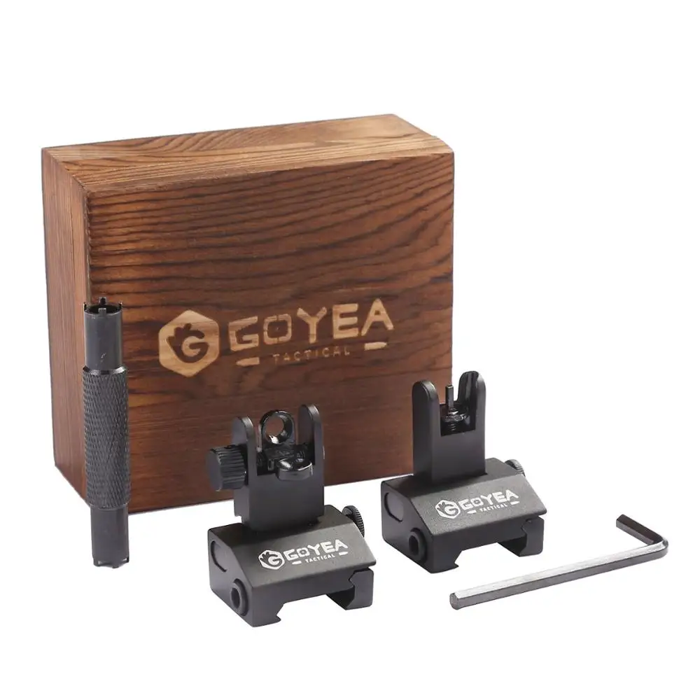 

Goyea Тактический Флип вверх резервный прицел быстрое Резервное копирование передний и задний Железный прицел включает передний прицел инст...