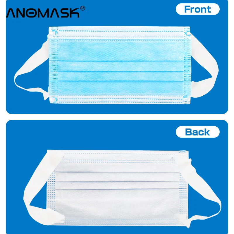 

400pcs/8box 3-Layer Disposable Medical Mask 3-laye Anti Dust Surgical Mask Dustproof Protection Mask Blue Medical Face Mask