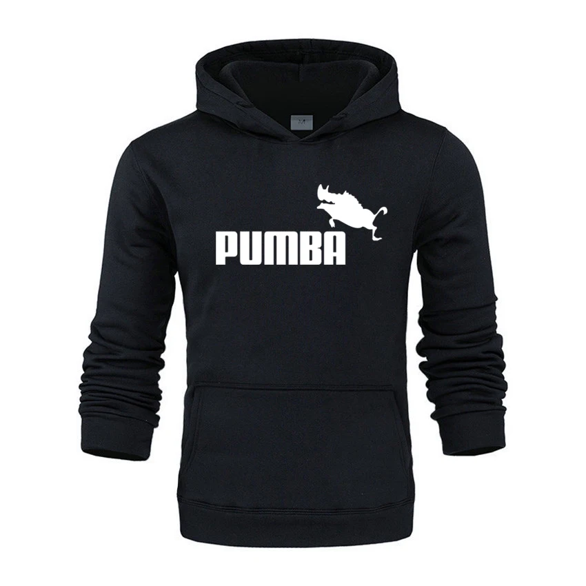 Новинка, Pumba, модные толстовки, Мужская плотная одежда, зимние толстовки, Мужская Уличная одежда в стиле хип-хоп, одноцветная флисовая толстовка с капюшоном, мужская одежда - Цвет: 14