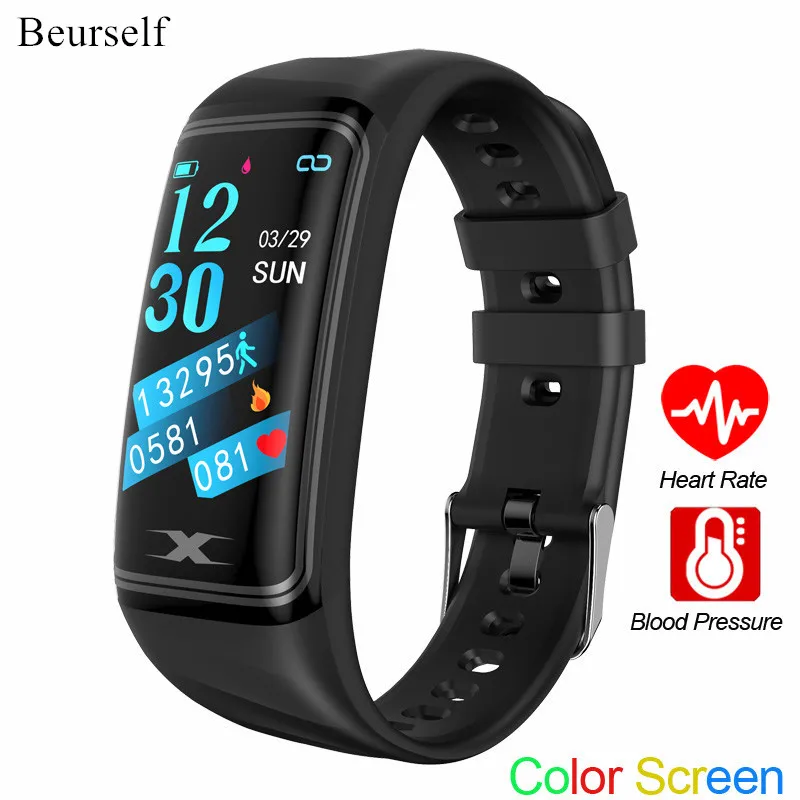 

Смарт-браслет V30 для мужчин и женщин, спортивный фитнес-трекер с функцией измерения пульса и артериального давления, водонепроницаемый, цве...