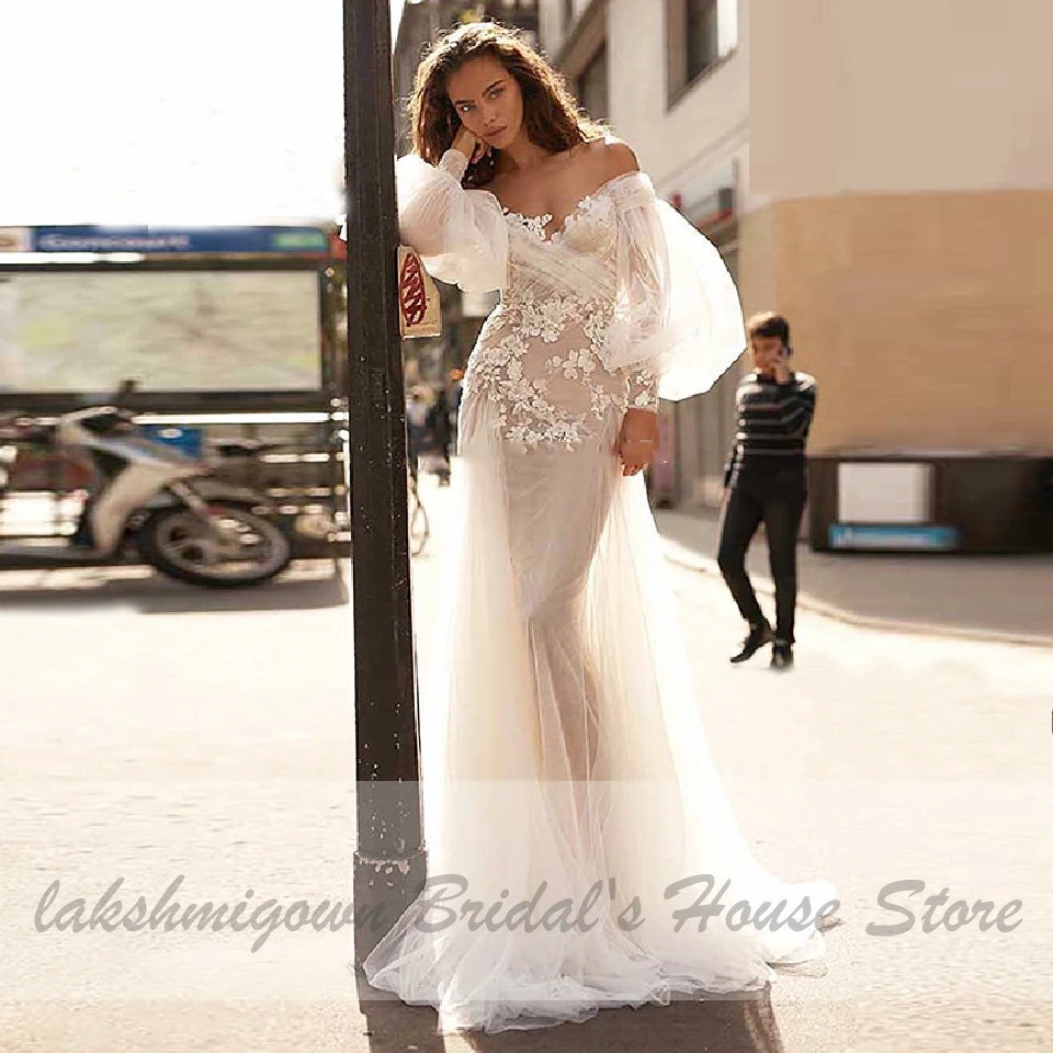Летнее прозрачное свадебное платье с длинным рукавом женское 2020 сексуальное в