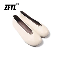 zftl womens loafers vintage ethnic shoes lazy real cowhide female sneakers womens shoes custom handmade retro white shoes