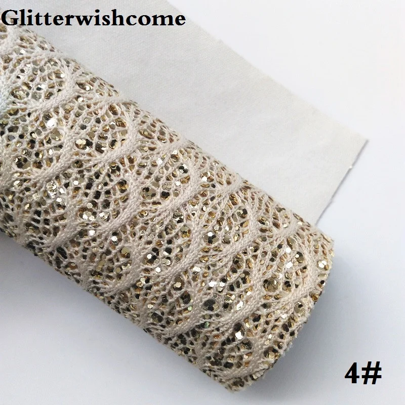 4 Glitterwishcome 21X29 см A4 размер кружева блестящая кожа, рыбка чешуя Русалки Fabirc кожа ткань винил для луков, GM020A - Цвет: 4