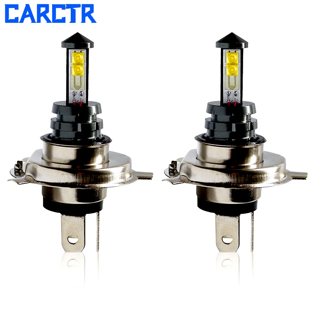 

CARCTR Car Fog Light H11 H7 Led 20W H4 4SMD High Power Super Bright Bulbs H7 H8 H9 H10 H13 H15 H16 9004 Fog Lamps Car Head Lamp