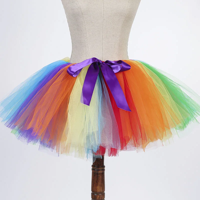 80 'Радужная Женская юбка-пачка выше колена костюм единорога для взрослых