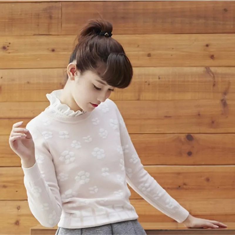 Блузка модная Осенняя Элегантная с воротником стойкой женский топ винтажный