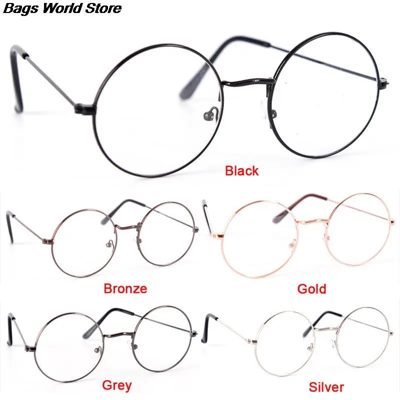 Женские и мужские круглые зеркальные очки с прозрачным стеклом оптические