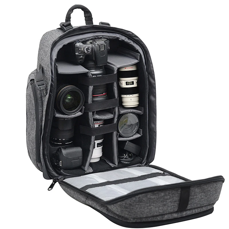 camera bag backpack 2 in 1 rolling camera backpack trolley case anti shock detachable padded free global shipping