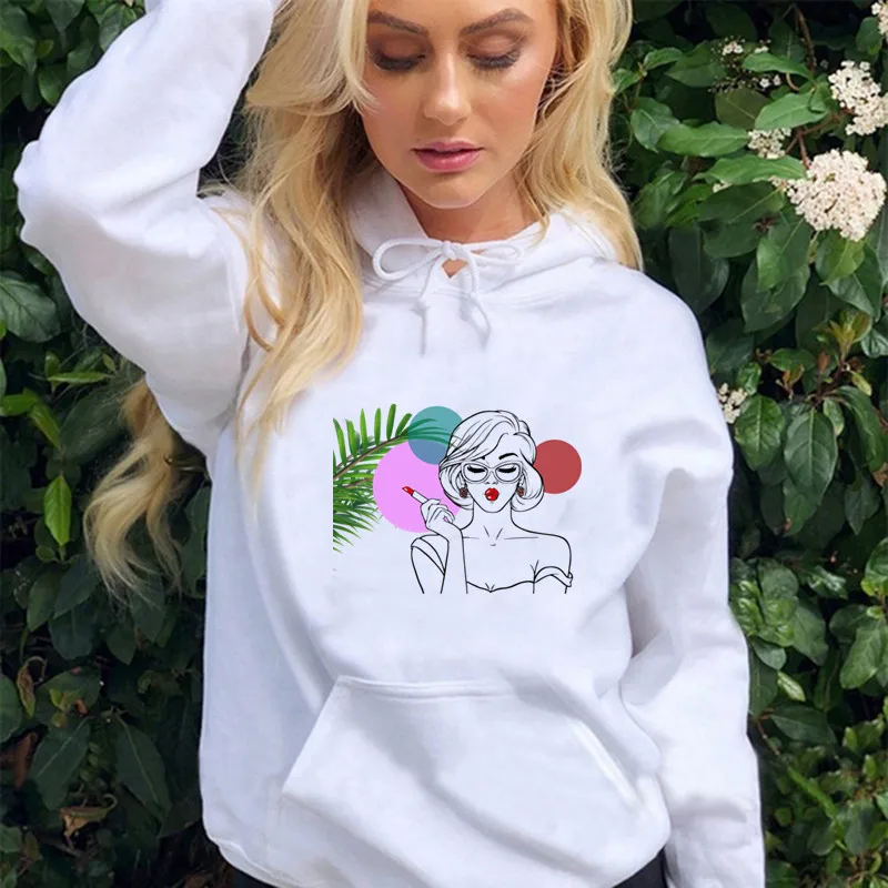 

Свитер женский с принтом листьев, милая толстовка с капюшоном, худи в стиле аниме, одежда для подростков, пуловер оверсайз в стиле Харадзюку