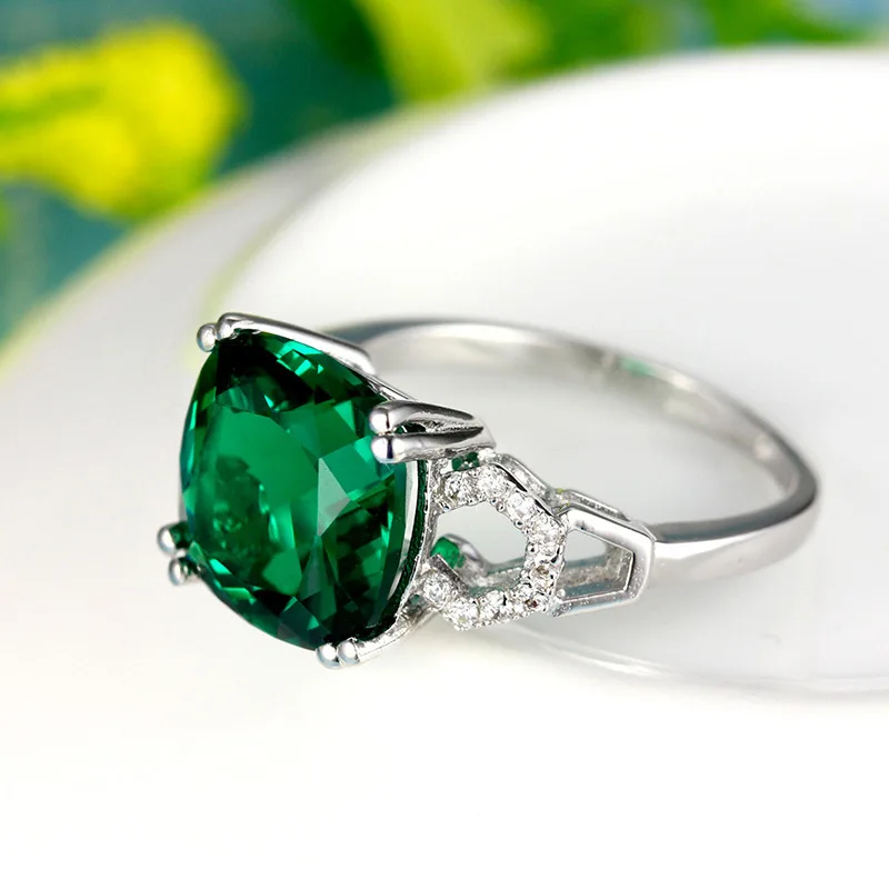 Bague Ringen, новинка, 925 пробы, серебро, натуральный рубин, сапфир, изумруд, драгоценный камень, обручальное кольцо Cocktail, ювелирное изделие, подарок