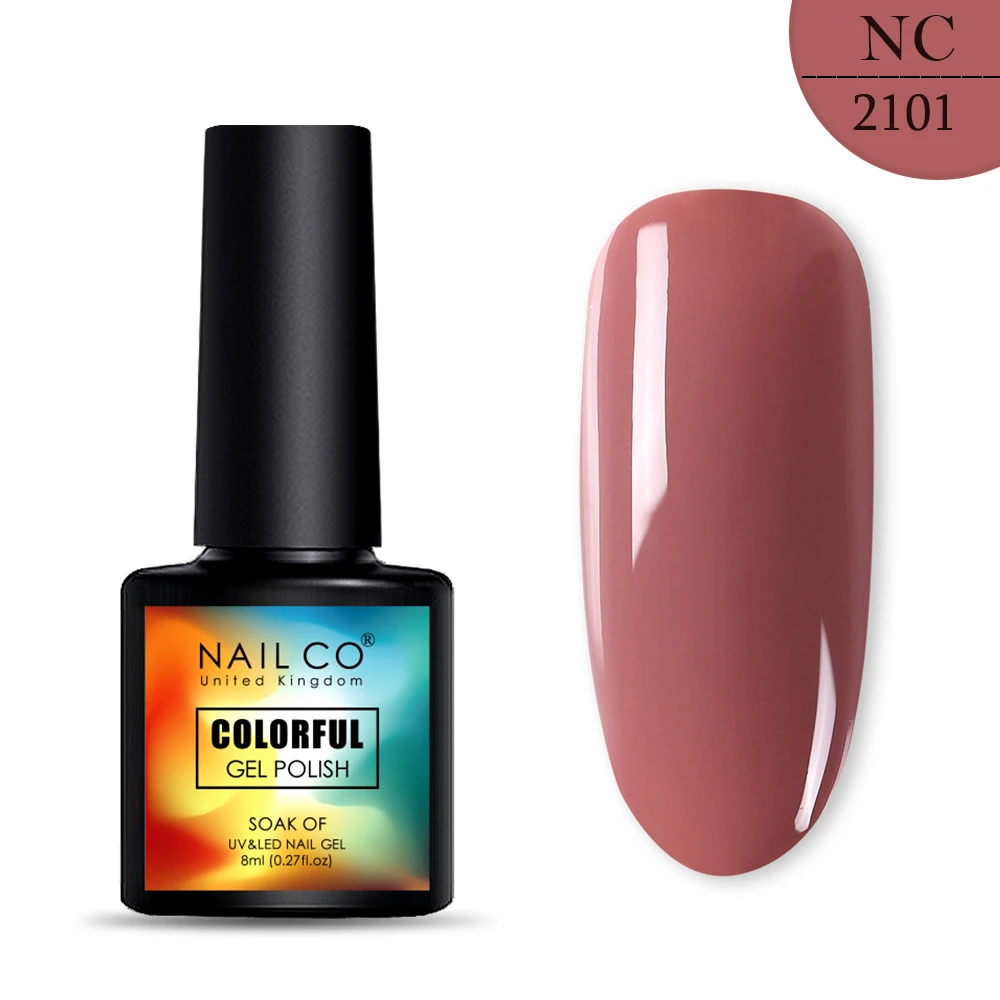 2101 NAILCO, новинка, 8 мл, 130 цветов, светодиодный Гель-лак для ногтей УФ гель для ногтей, салонный домашний лак, Гель-лак, гибридный, впитывающий - Цвет: 2101
