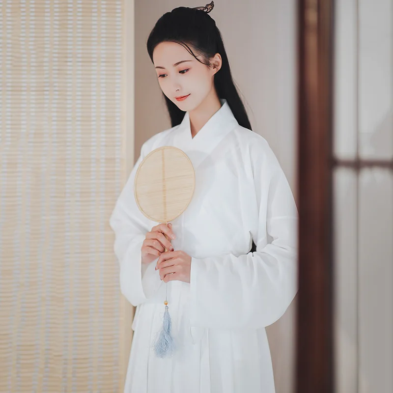 Женский танцевальный костюм Hanfu белое платье феи для китайского праздника одежда