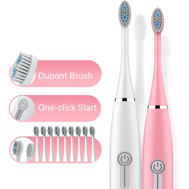 

1Pcs Fashion Convenient Waterproof Sonic Electric Ultrasonic Toothbrush Brush Clean Oral Hygiene Bathroom Products