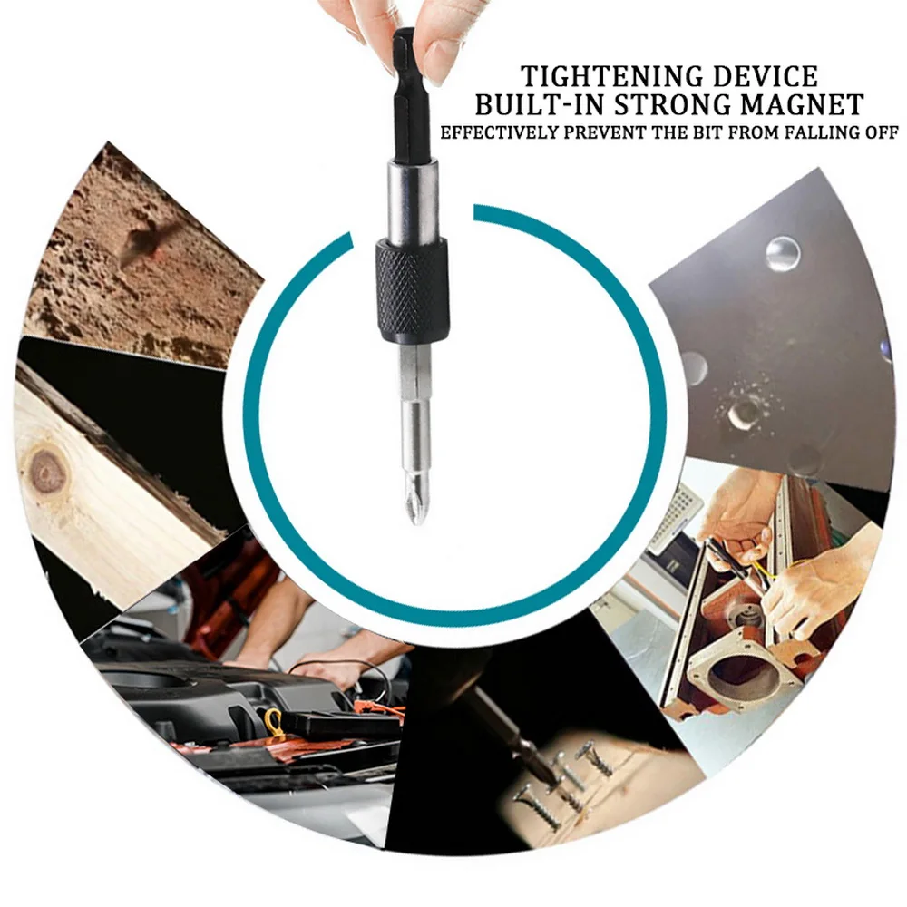 1/4" 60MM Drive Hex Shank Quick Release Change Holder Bit Drill Chuck Adapter Magnetic Screwdriver | Инструменты