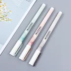 2 шт. Милая гелевая ручка Черные яркие чернила ручка свежий Kawaii Шариковая ручка для школы Canetas Boligrafos подарок канцелярские принадлежности для офиса 0,5 мм