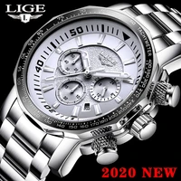 2020 lige men watches top brand luxury wrist watch male waterproof military sport watch men full steel quartz clock reloj hombre
