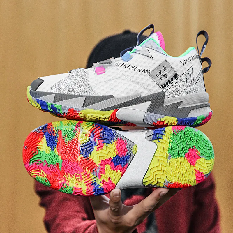 2021 Hot Superstar Fashion Rainbow Basketball Shoes Men Breathable High top Men's Sneakers Basketball Unisex Sports Shoes Basket