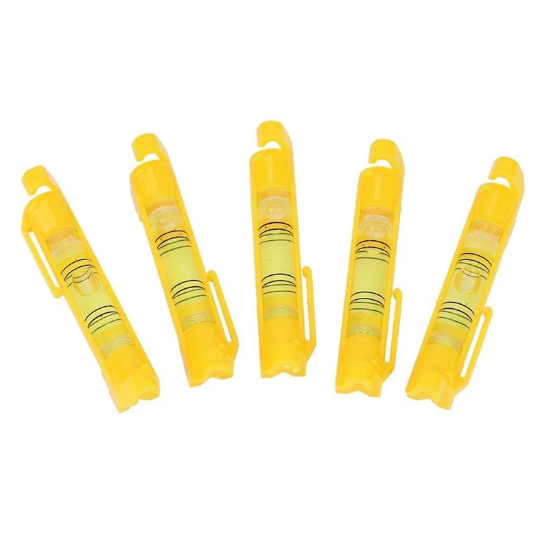 

Акция! Миниатюрные спиртовые уровни в виде ручки с 5 уровнями, инструменты для измерения баланса, подвесной желтый пузырьковый уровень