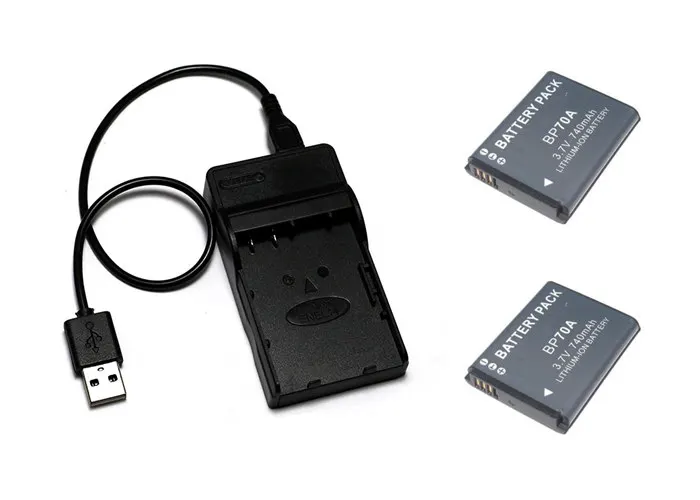 BP-70A EA-BP70A IA-BP70A BP70A IABP70A Батарея+ USB Зарядное устройство для SAMSUNG PL80, PL90, PL100, PL101, PL120, PL170, PL200, PL201 DV180F ES90