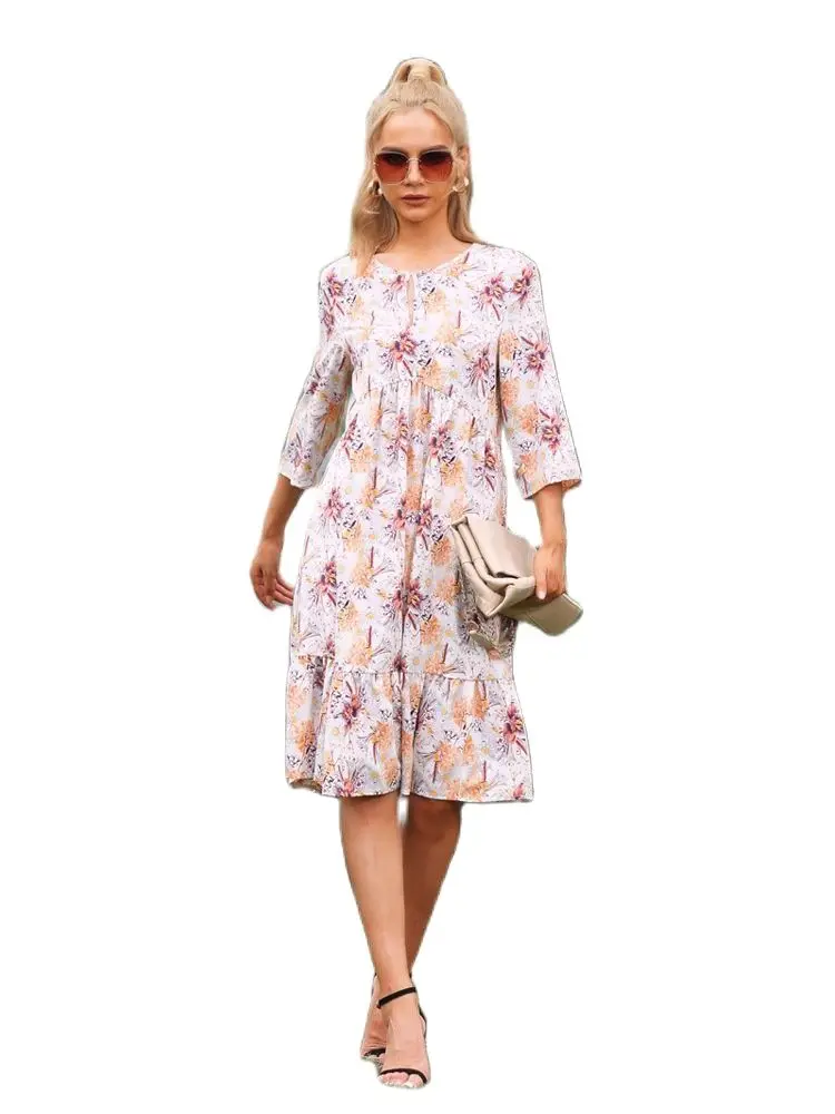

2021 Summer The New Dresses Casual Loose Printing Women's Clothing