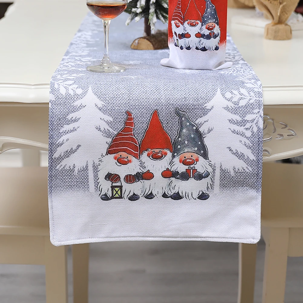 

Christmas Table Decoration Table Party Dinner Non-slip Table Runner Flag Table Mat Tablecloth XMAS Party Supplies