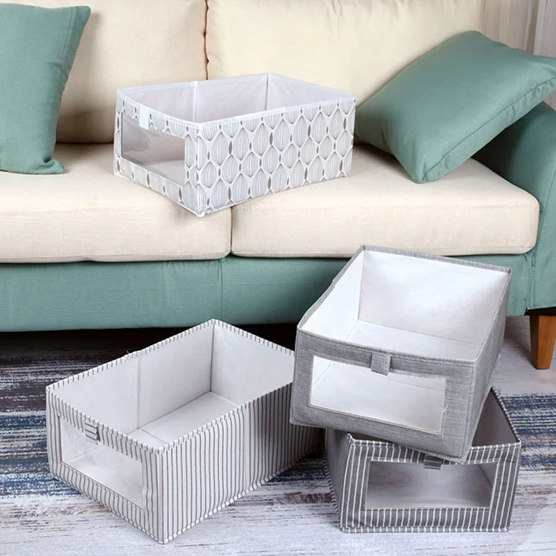 

Foldable Underwear Storage Box Household Non Woven Clothing Storage Box Space-saving Wardrobe Drawer Finishing Container