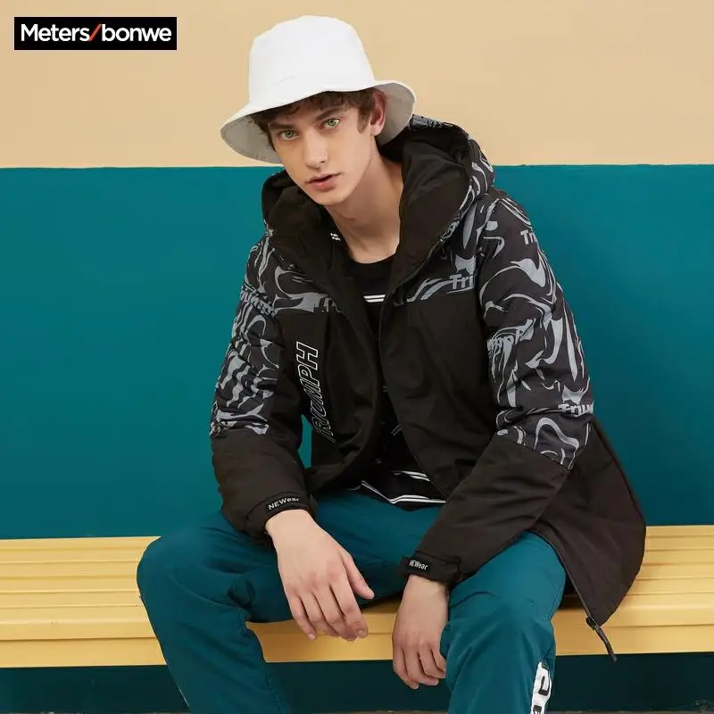 Metersbonwe хлопковое пальто для мужчин зимняя новая Удобная Повседневная трендовая