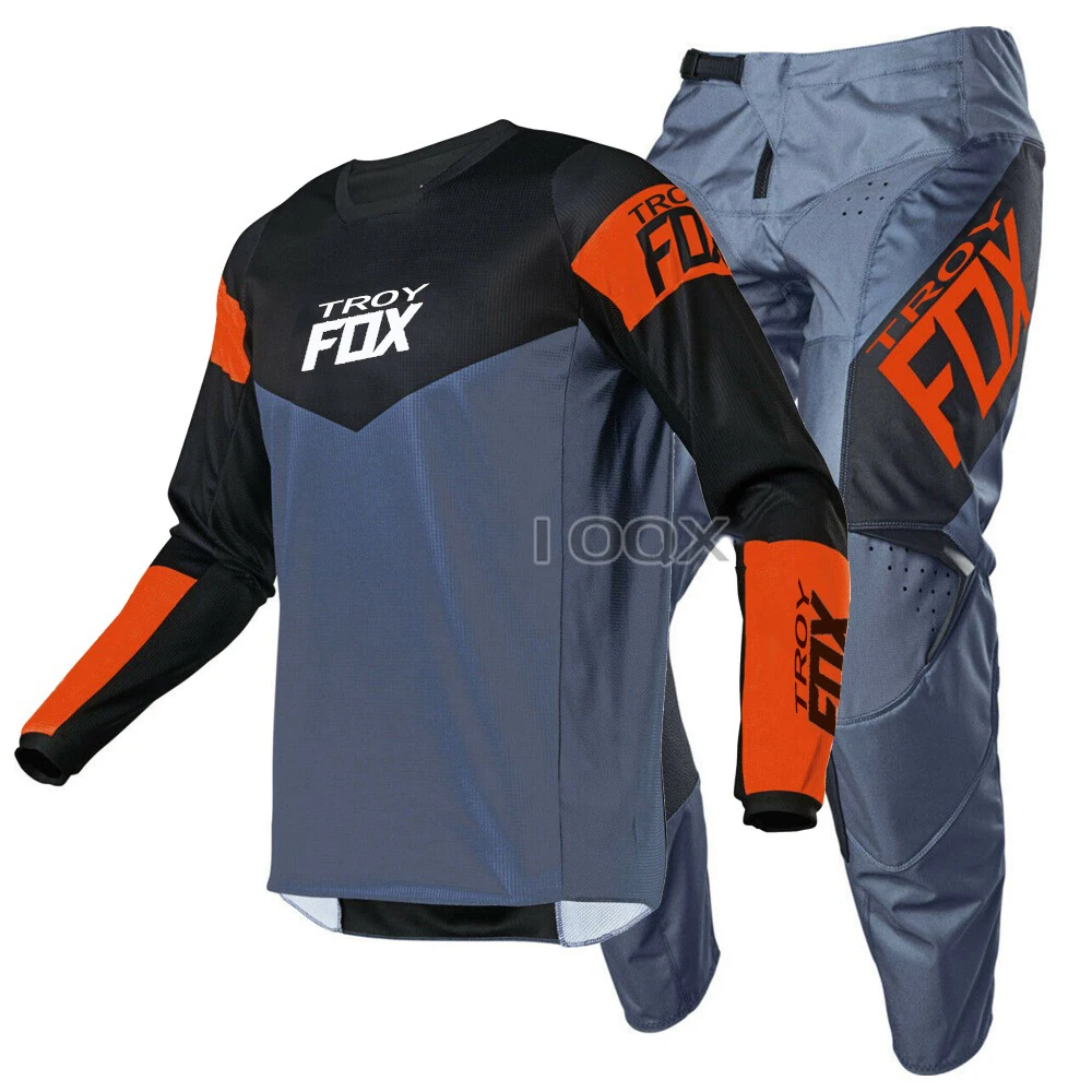 

Комплект оборудования 2021 Troy Fox MX 180 Revn, мотоциклетные брюки из Джерси, мотоциклетный костюм для езды на мотоцикле, мужские комплекты для езды ...