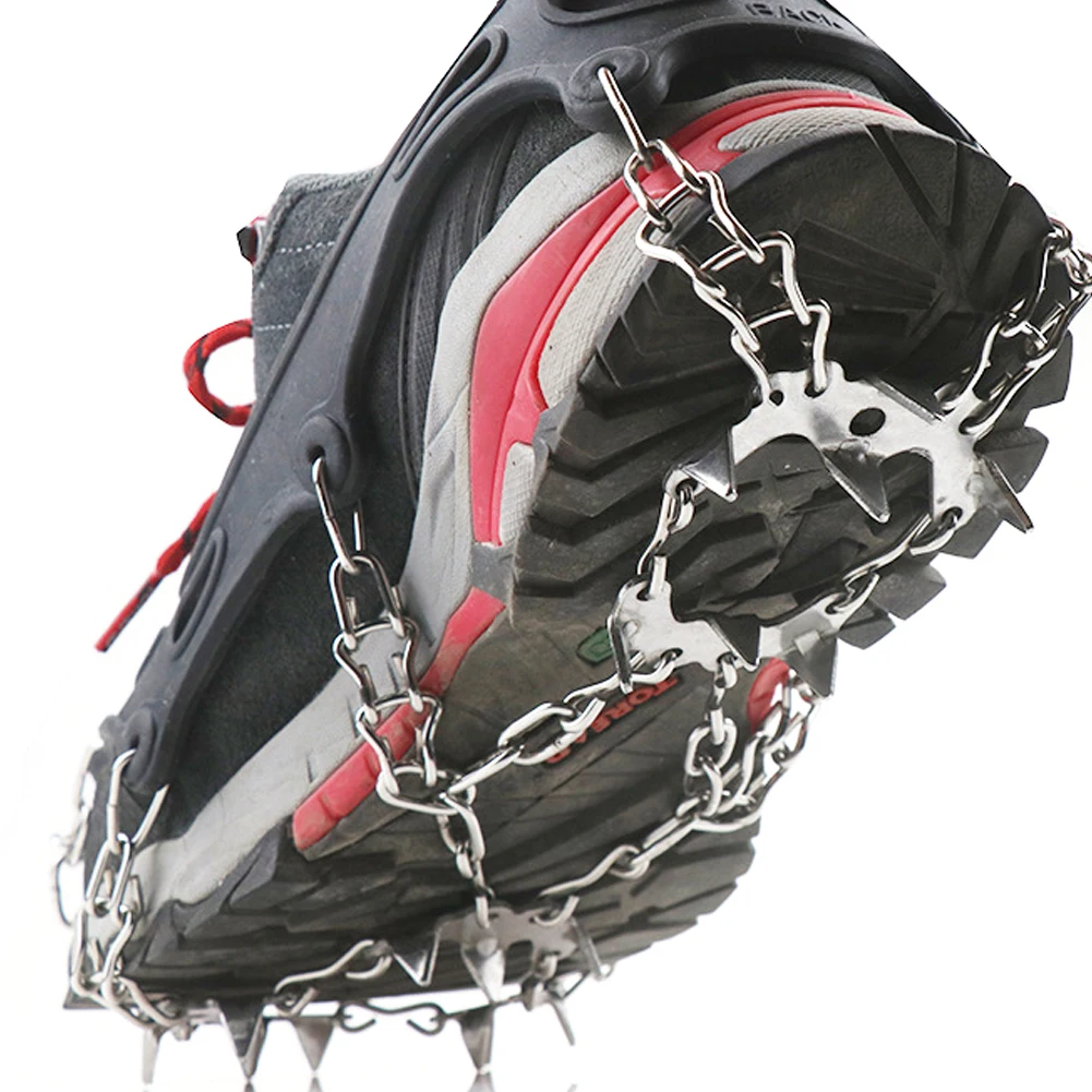 

Ice Snow Grips Tranction Cleats Crampons With 19 Spikes Black For Walking Climbingon Snow And Ice 3 Size Sneaker Accessoires