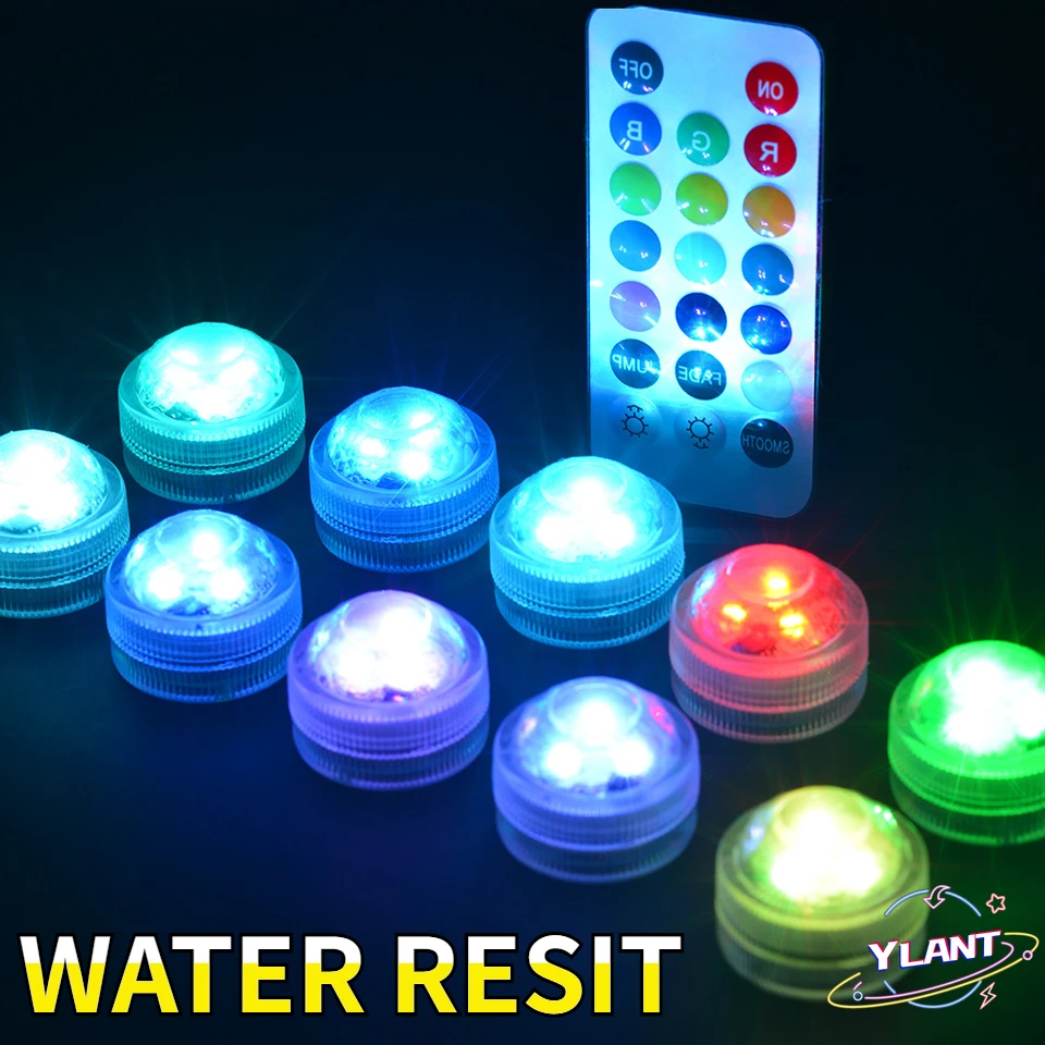 Погружной светодиодный светильник водонепроницаемый подводный RGB для свадьбы