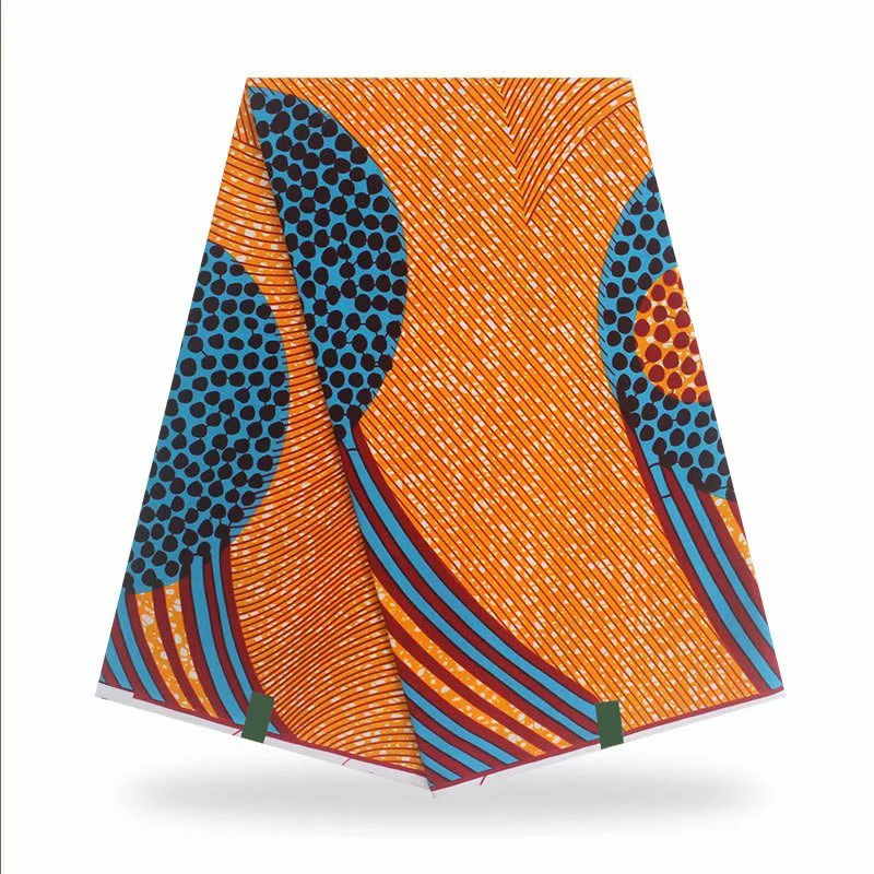 

Newest African Fabric Wax Print 100% Cotton 6 Yards/piece 2021 High Quality Embroidery Batik Ankara Fabrics Wax-H114