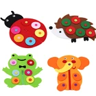 Ручной работы с застежкой-молнией и пуговицами обучения детского сада ручной Diy ткань Развивающие Игрушки для раннего обучения Монтессори учебное пособие, математические игрушки