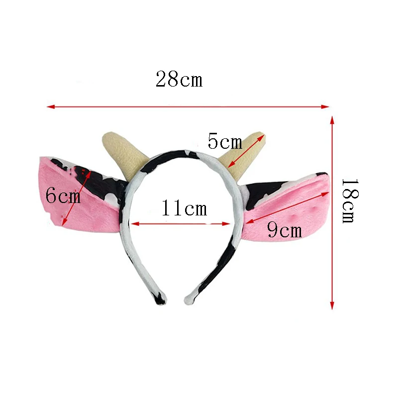 

Animal Milk Ear Headband Headwear Dairy Cattle Cow Hairband Party Favor Costume Cosplay wedding birthday Halloween Xmas