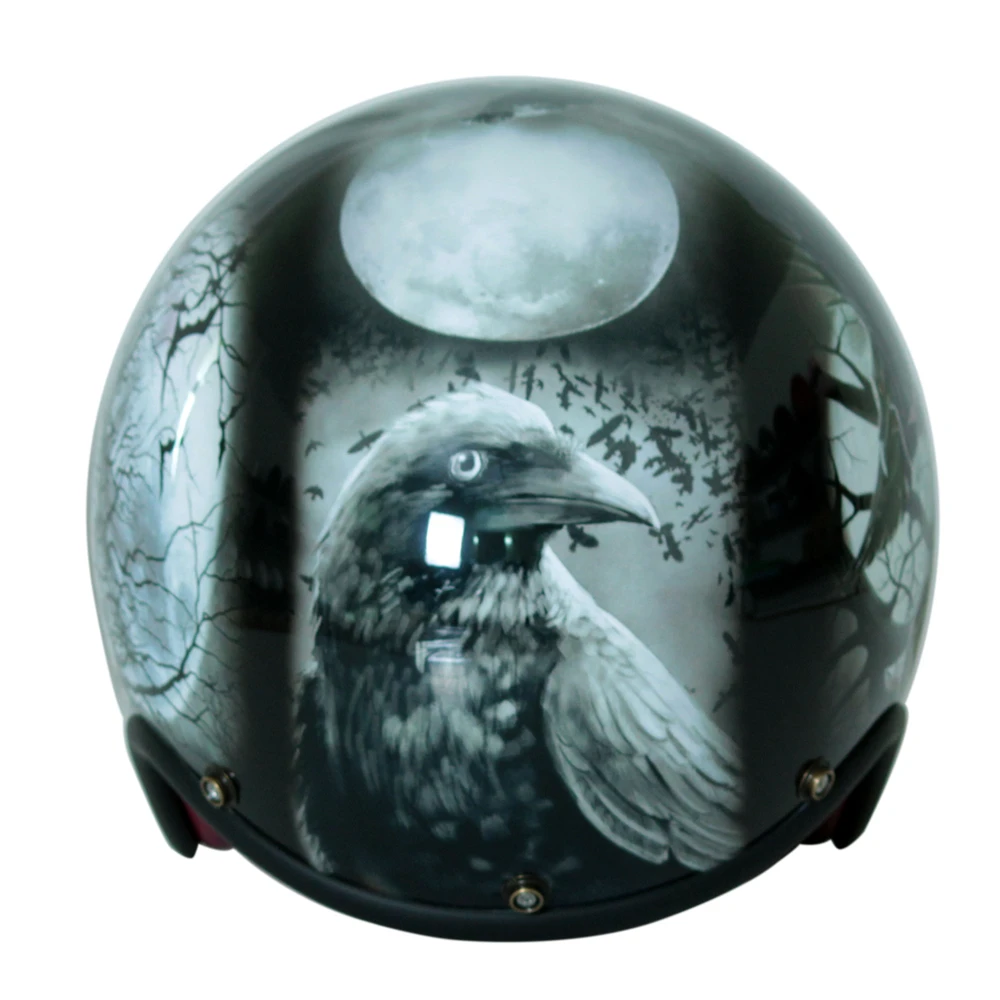 Мотоциклетный шлем с принтом в стиле ретро | Автомобили и мотоциклы