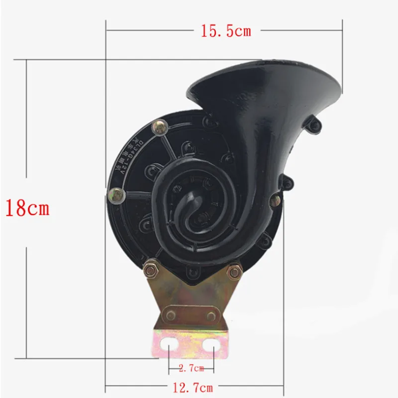 

12V / 24V automobile truck trolley bus off-road general single tone large snail horn tweeter dl34g