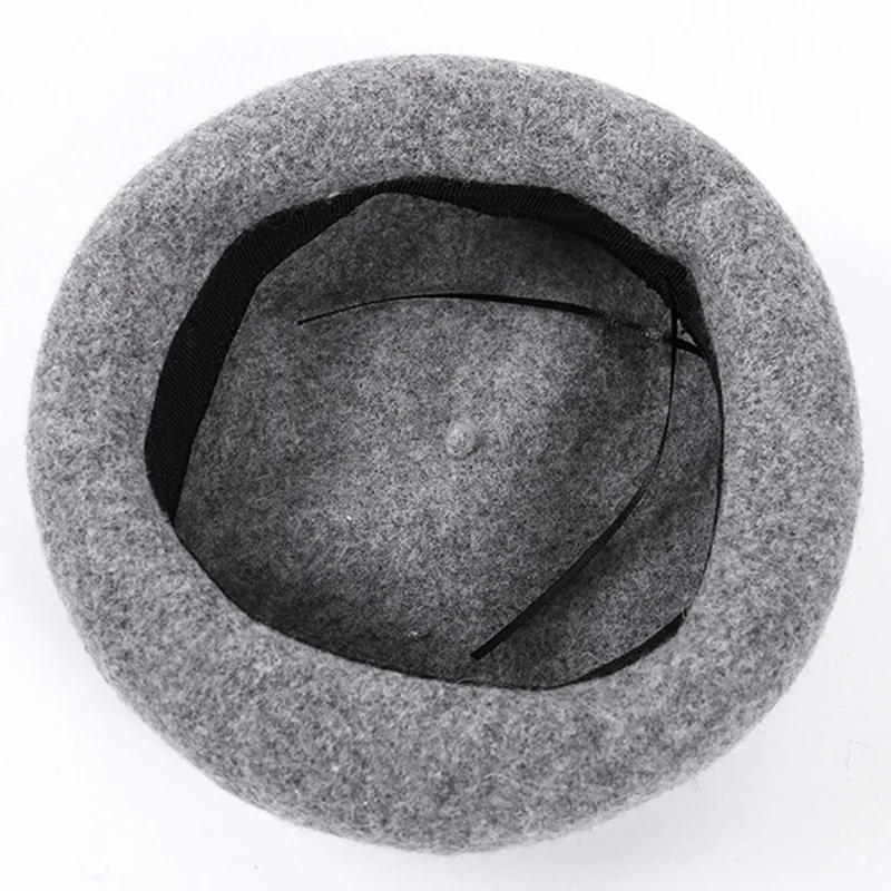 

Wool Beret Hat French Style Beanie Hats Fashion Ladies Solid Color Beret Caps Outdoor Winter H9