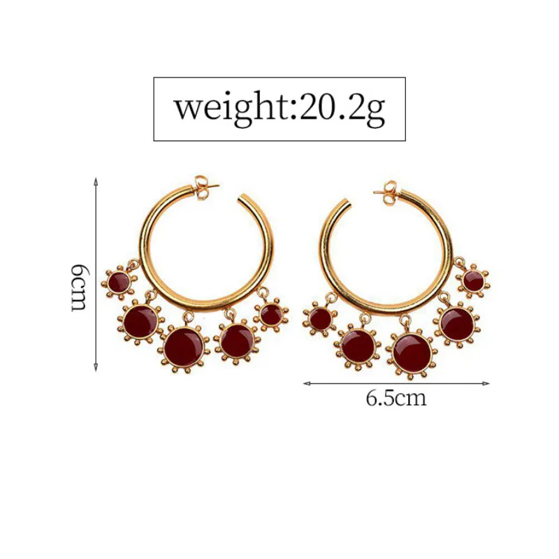 

Women Retro Jewelry Bohemian geometric Dangle Earrings Birthday Gift