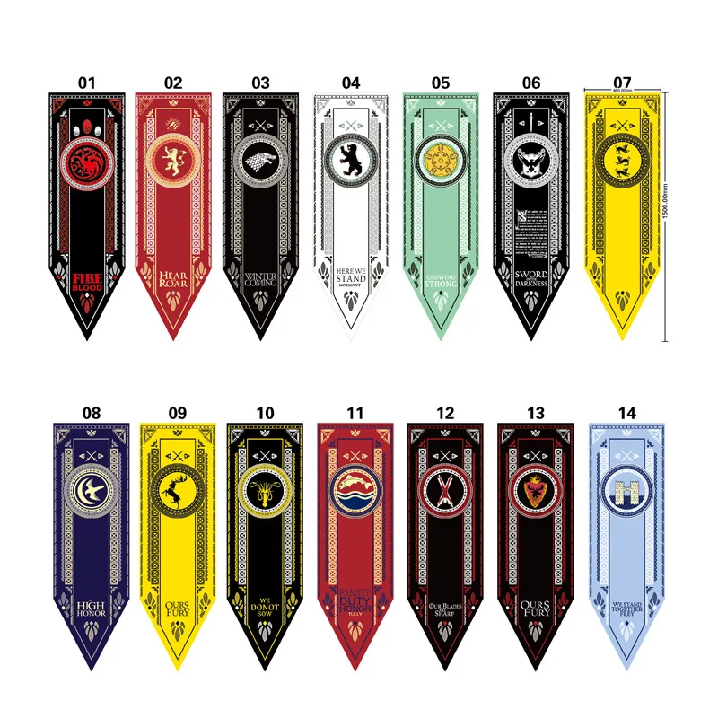 Movie Game of Thrones Cosplay Prop Accessory Stark Family Banner Decorative Flag A Song Ice and Fire Throne |