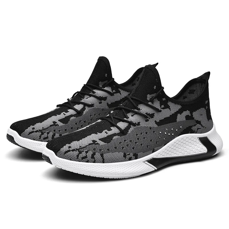 

Men's shoes spring breathable 2021 new wild coconut shoes flying woven casual sports shoes summer mesh shoes running shoes