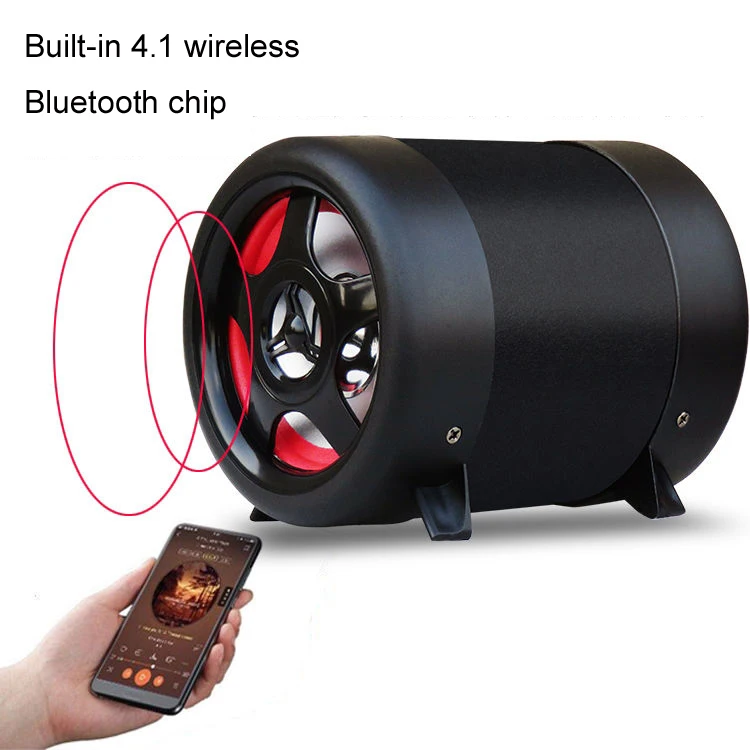 4 дюйма Bluetooth сабвуфер динамик автомобиля домашнего использования на мотоцикле аудио hi-fi НЧ-динамик полного диапазона Динамик TF воспроизведения музыки 12 V/220 v