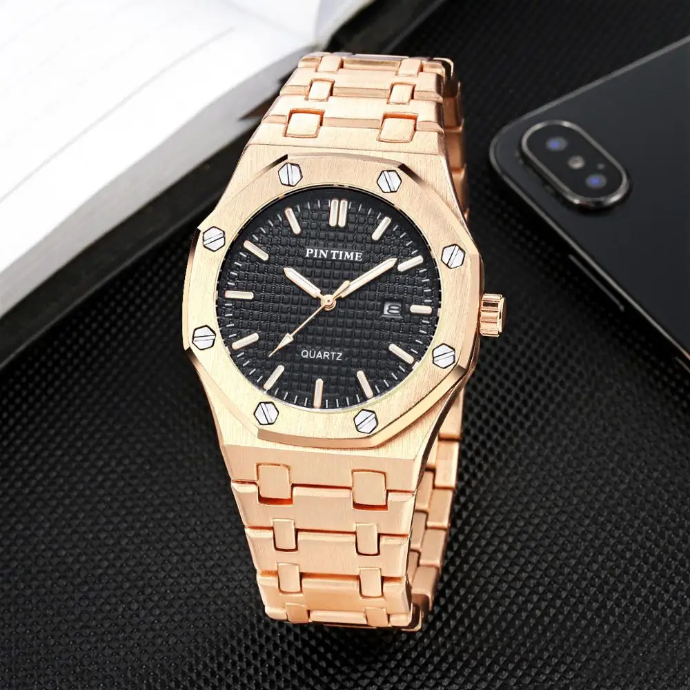 

Gold Mens Watches Top Brand Luxury Steel Business Quartz Watch Men Waterproof Military Male Clock relogio masculino reloj hombre