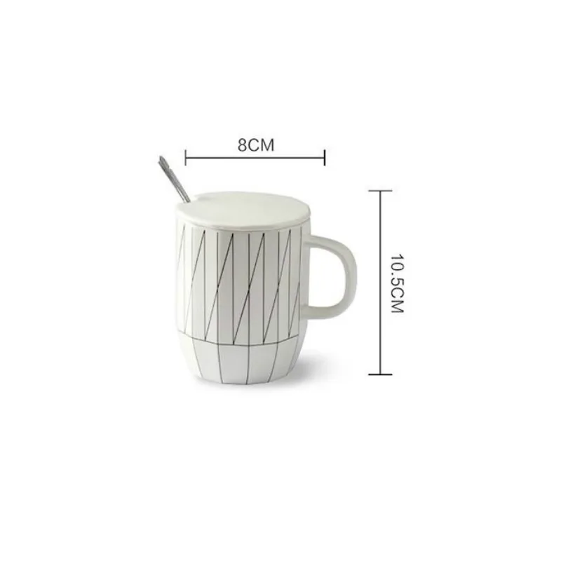 

Geometric Ceramic Mug Creative Juice Drinking Cup Office Household Coffee Cup High Temperature Milk Tea Cup Valentine's Day Gift