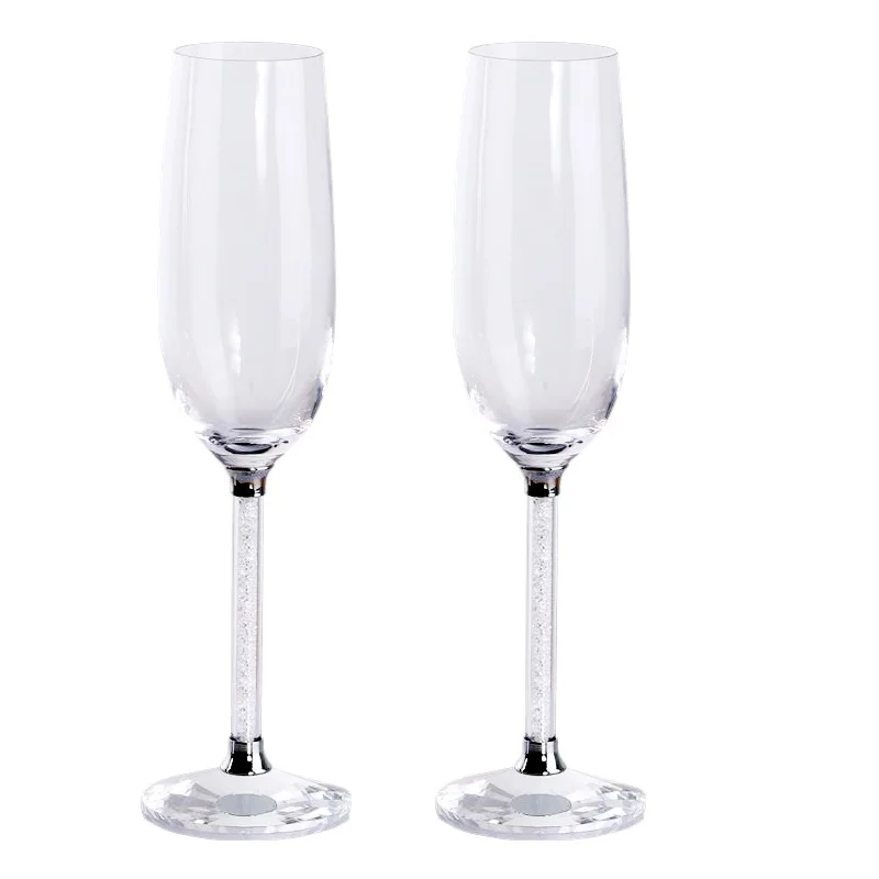 

2pcs Goblet Wine Glass Crystal Champagne Glasses Red Wine Glass Wedding Party Glasses Birthday Gift Lead-Free Kitchen Utensils