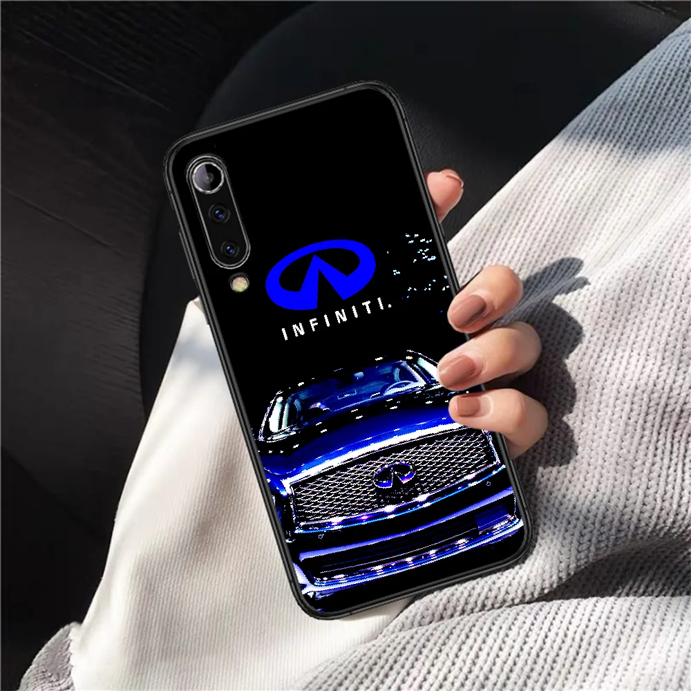 

INFINITI Luxury Brand Car Phone Case Cover Hull For Xiaomi Mi A2 A3 8 9 9T Note 10 Se Lite Pro Black Funda Soft Hoesjes Silicone