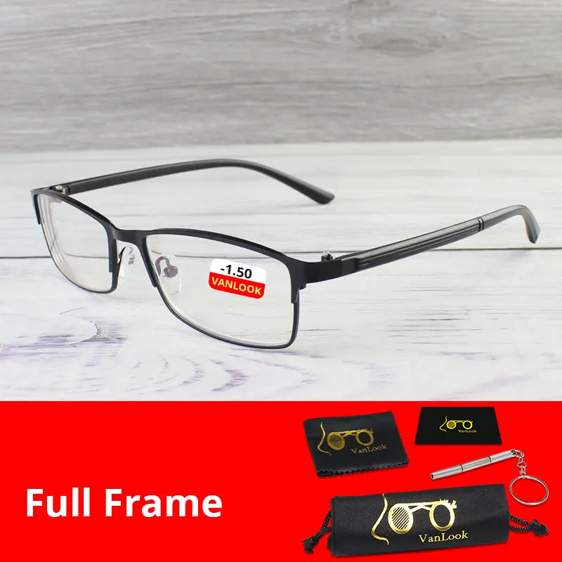 Full Frame-1.50 Синий светильник, блокирующие близорукость, компьютерные очки для геймеров, мужские очки, близорукие-1-1,25-1,75-2,25-2,75-3,25-3,75-4,00 - Цвет оправы: Full Frame-1.50