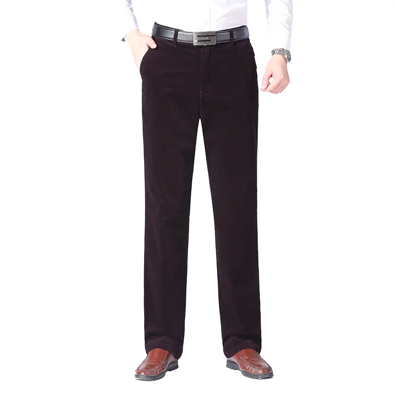 

Autumn Winter Corduroy Trousers Men Straight Business Men Casual Pants Stretch Thick Warm Corduroy Pants Men Plus Size Clothing