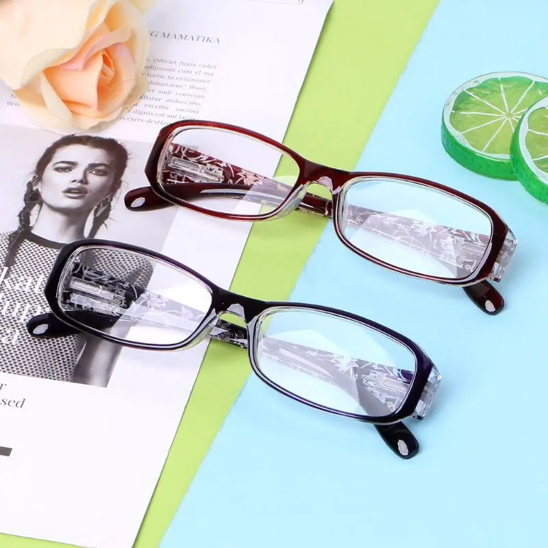 Женские весенние очки для чтения с цветочным принтом пресбиопические + 1 0 ~ 4